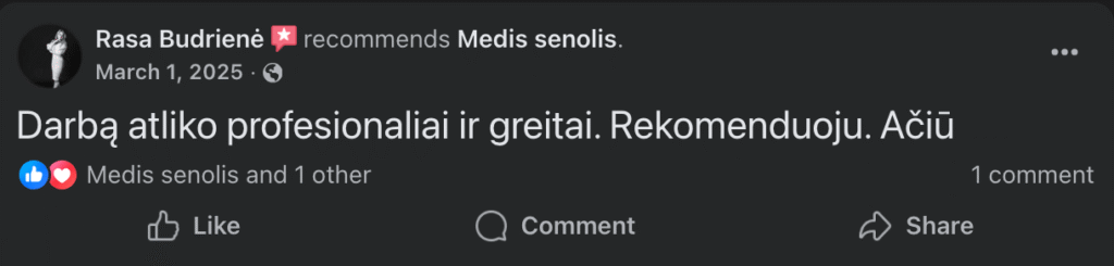 Vejos priežiūra atsilpiepimas 1