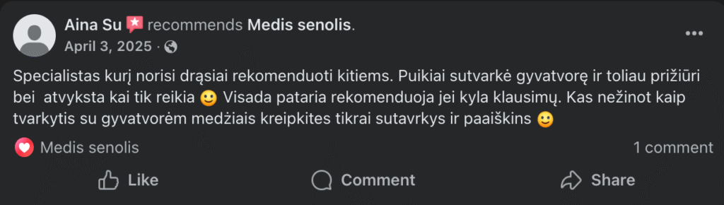Tujų karpymas atsiliepimas 3